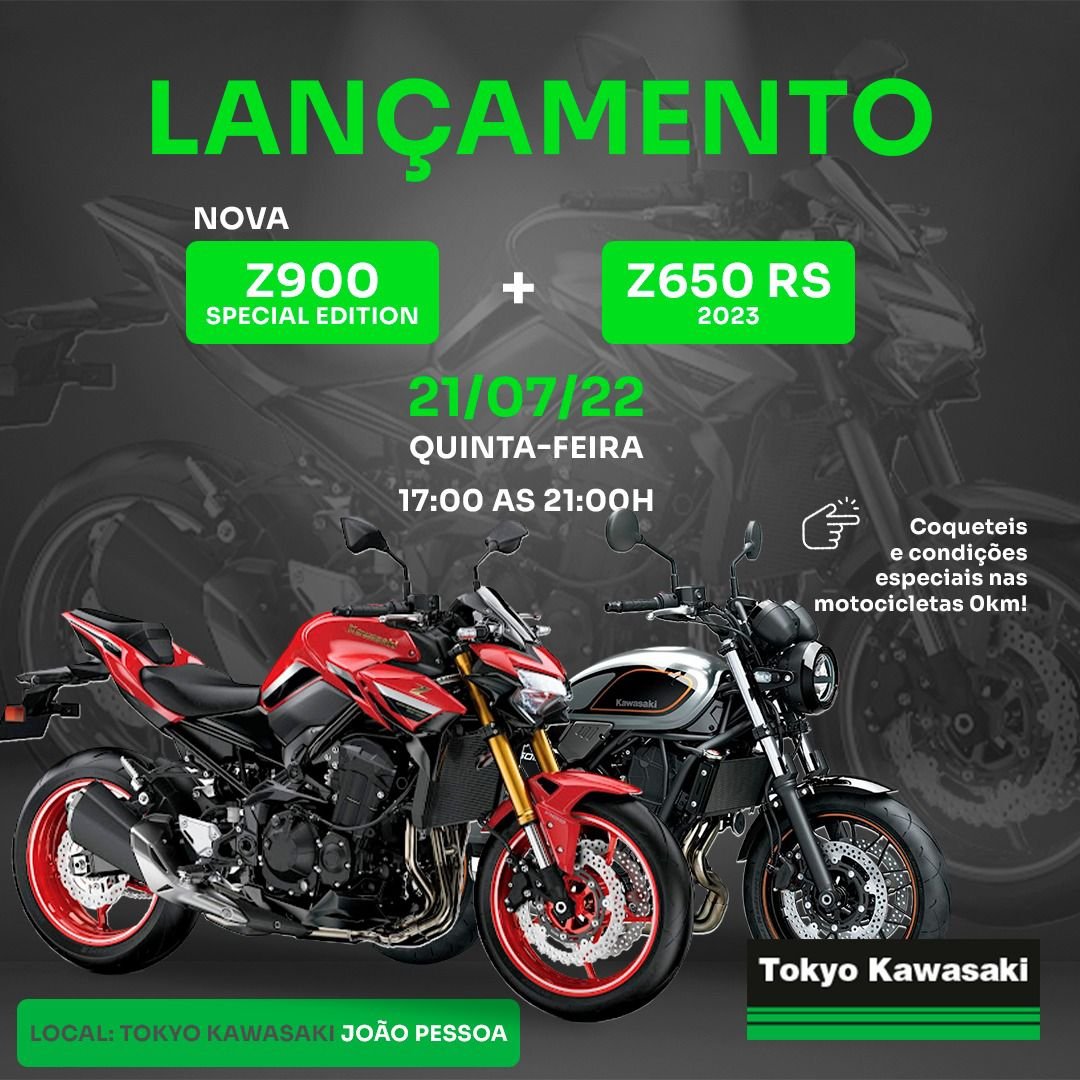 Tokyo Kawasaki : Lançamento da Z900 e Z650 RS Tokyo Kawasaki : Lançamento da Z900 e Z650 RS