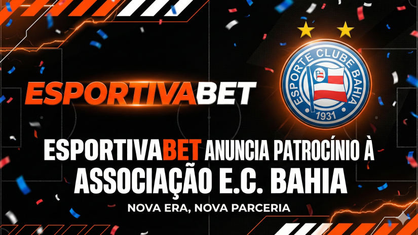 EsportivaBet anuncia patrocínio à Associação E.C. Bahia